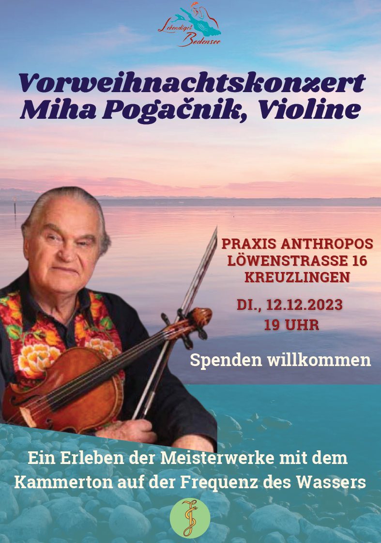 Vorweihnachtskonzert Miha Pogačnik, Violine